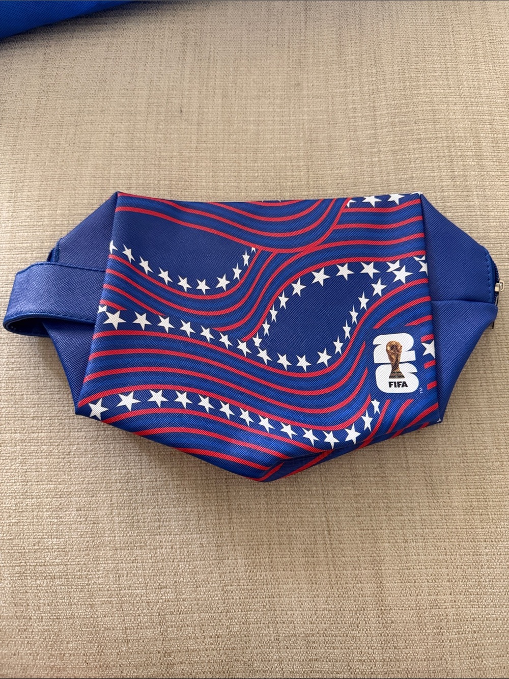 FIFA World Cup 2026 Blue Red Star Wave (USA) Toiletry Bag